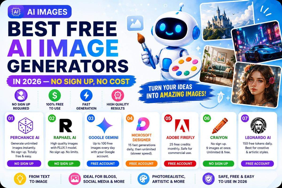 Best Free AI Image Generators in 2026