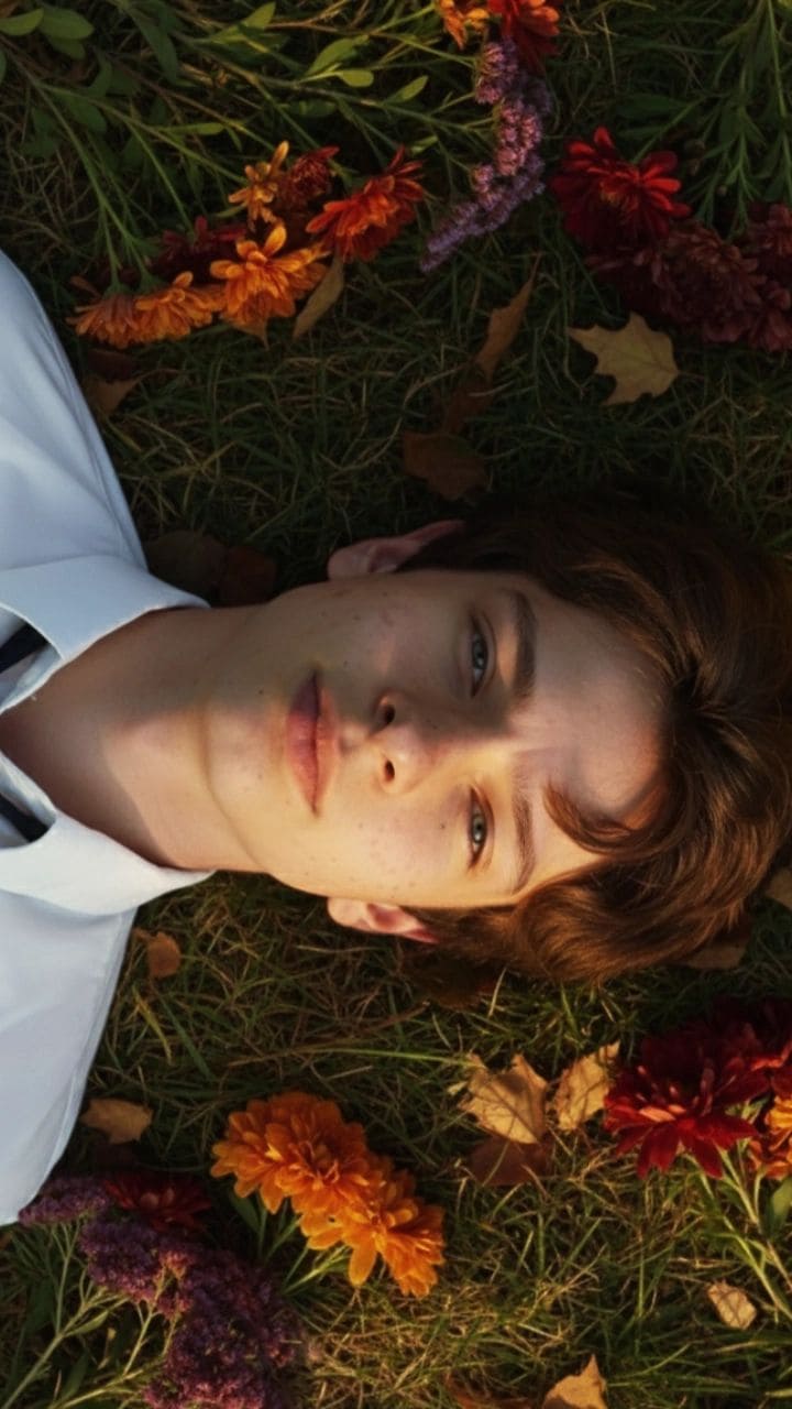 Cinematic Autumn Grass Portrait AI Prompt