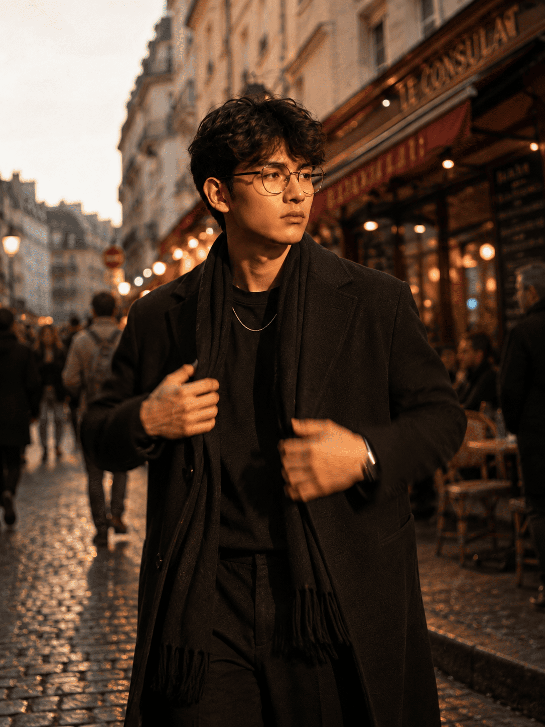 Cinematic Paris Street Walking Portrait | AI Photography Prompt