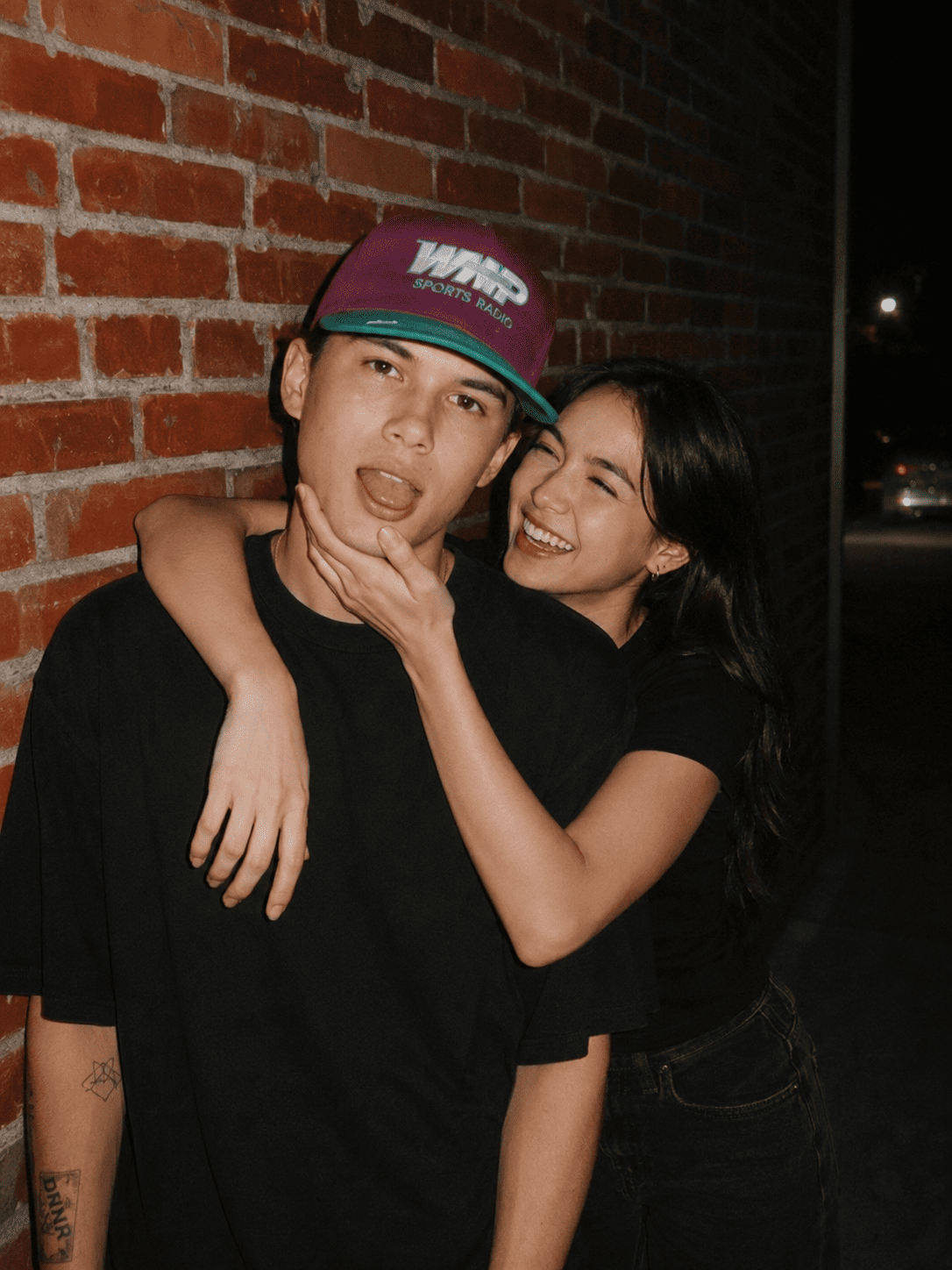 Hyper-Realistic Y2K Night Couple Portrait | Disposable Camera Flash Editorial