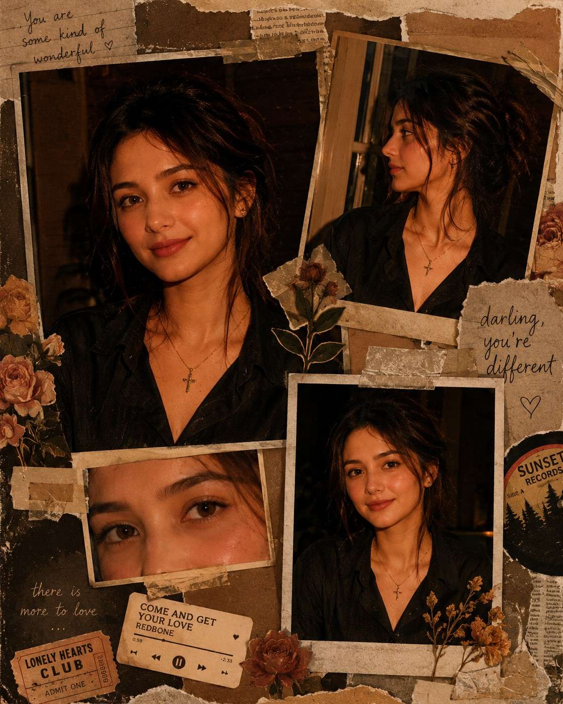 Moody Scrapbook Portrait