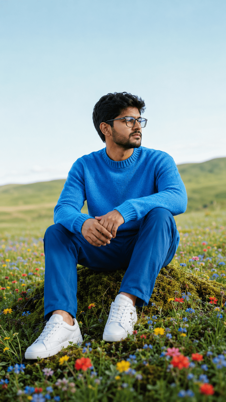 Peaceful Wildflower Meadow Portrait | Ultra-Realistic 8K AI Photography Prompt
