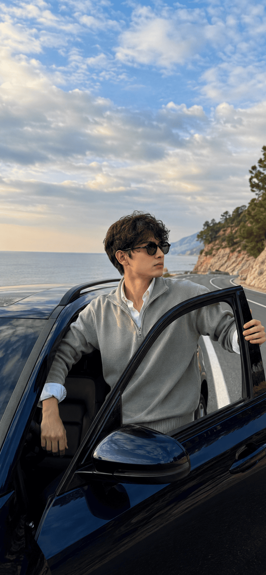 Ultra-Realistic Luxury Coastal Road Trip