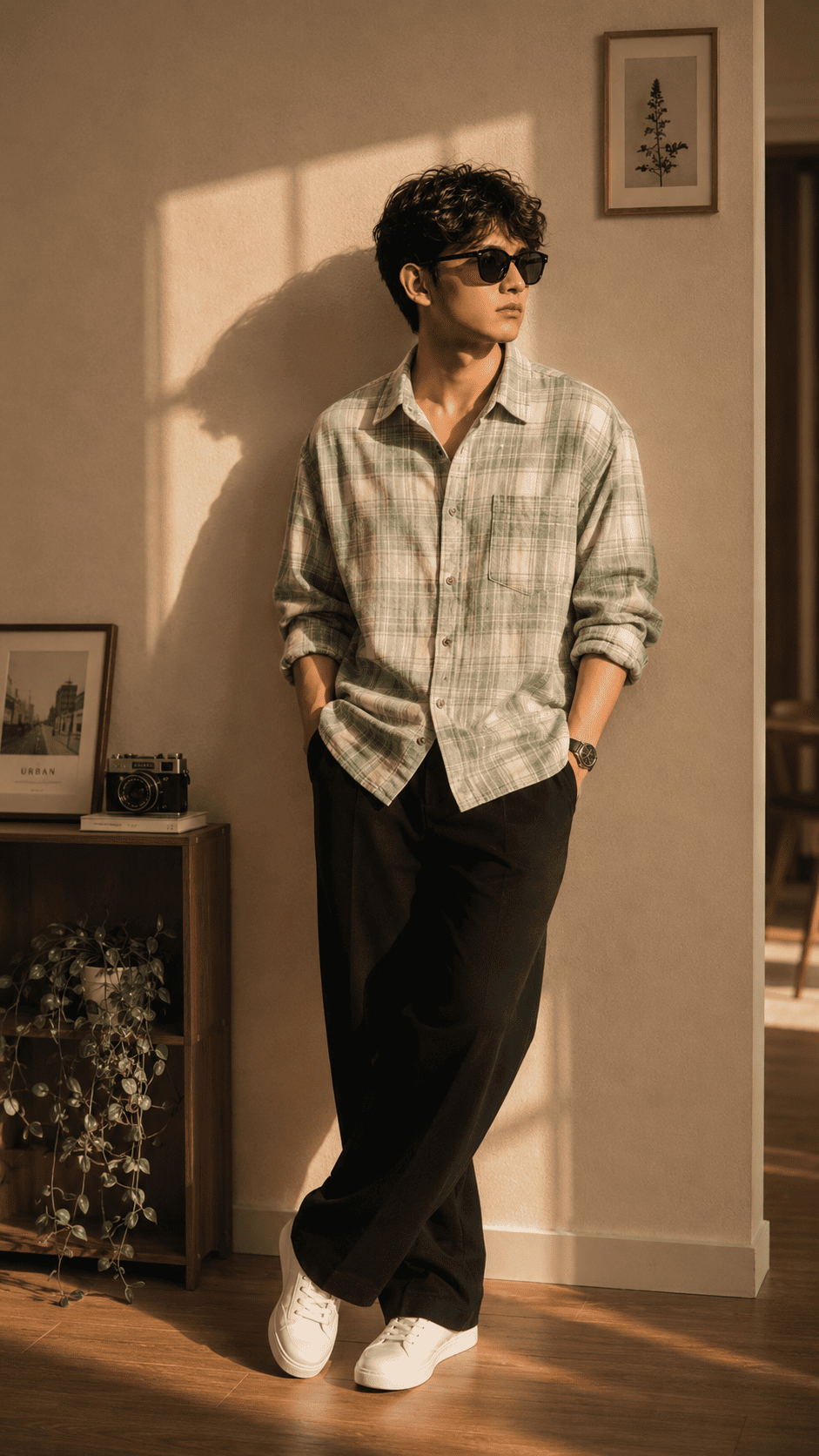 Ultra-Realistic Minimalist Apartment Fashion Portrait